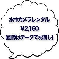 水中カメラレンタル￥2,160