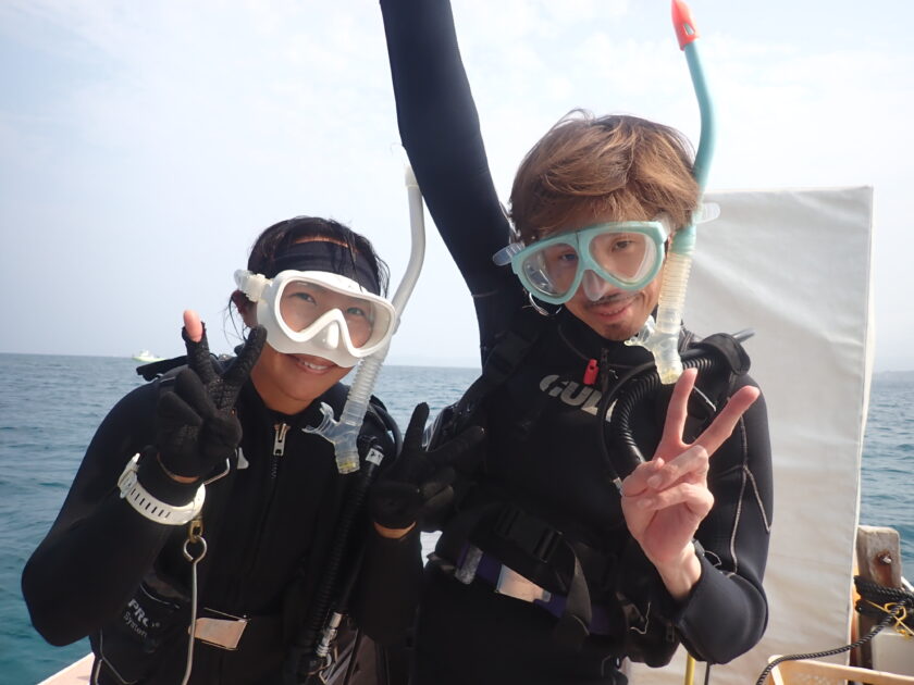 贅沢なポイントで海洋実習